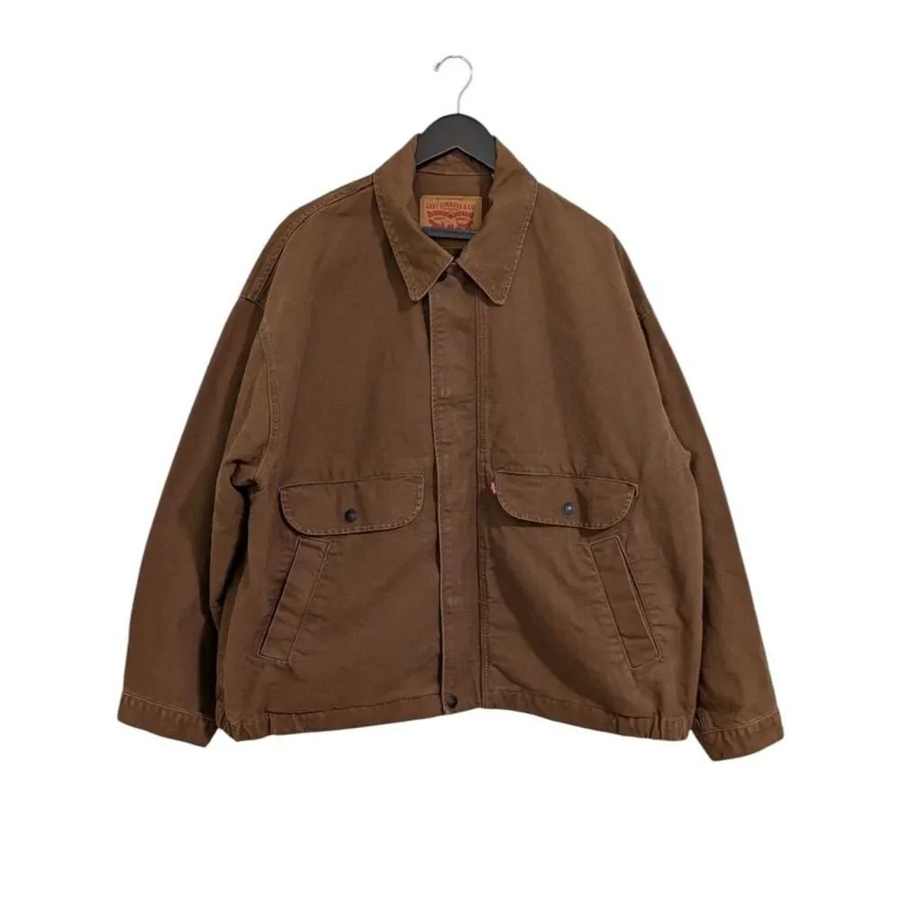 Levi's The Rancher Trucker Jacket Brown Canvas Utility Workwear XL